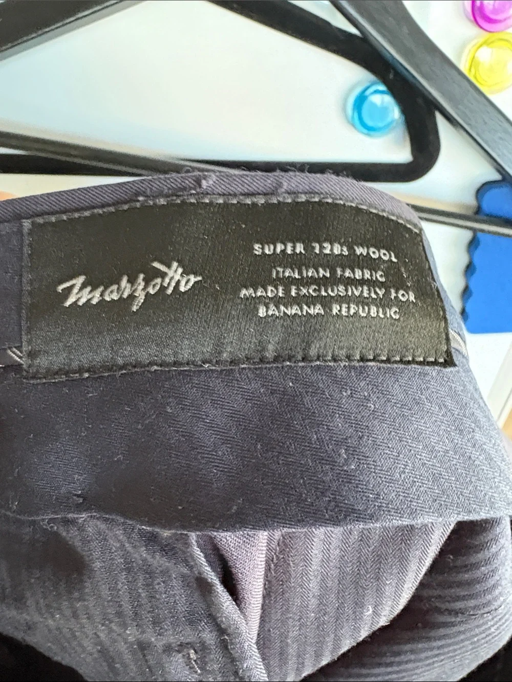Banana Republic Slim Fit — Tailored Dress Pants in Navy